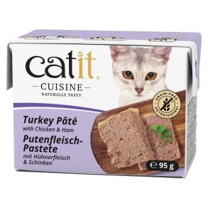 CATIT Cuisine Pate Kalkun, Kylling & Skinke - 95g