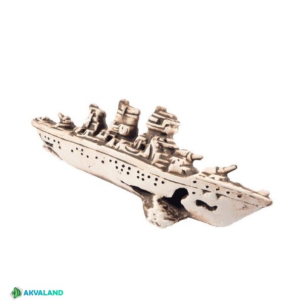 AQUA NOVA Battleship Wreck - 25x9x7cm