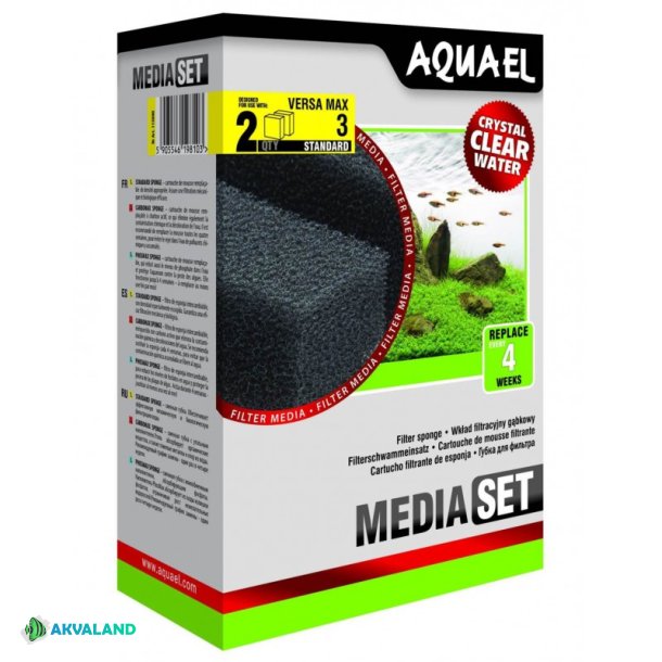 AQUAEL Versamax-3 - Filteringsvamp (2stk)