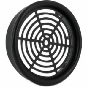 Rund gitter - Sort -  6cm