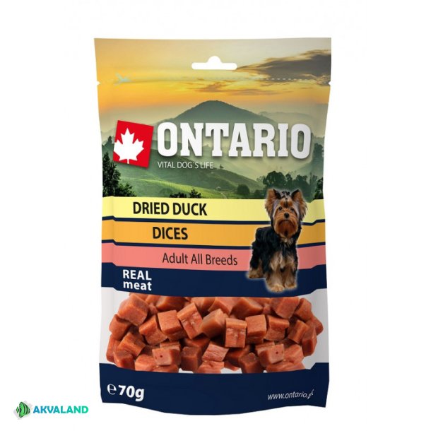 ONTARIO Snack Duck Dice Small dog - 70g